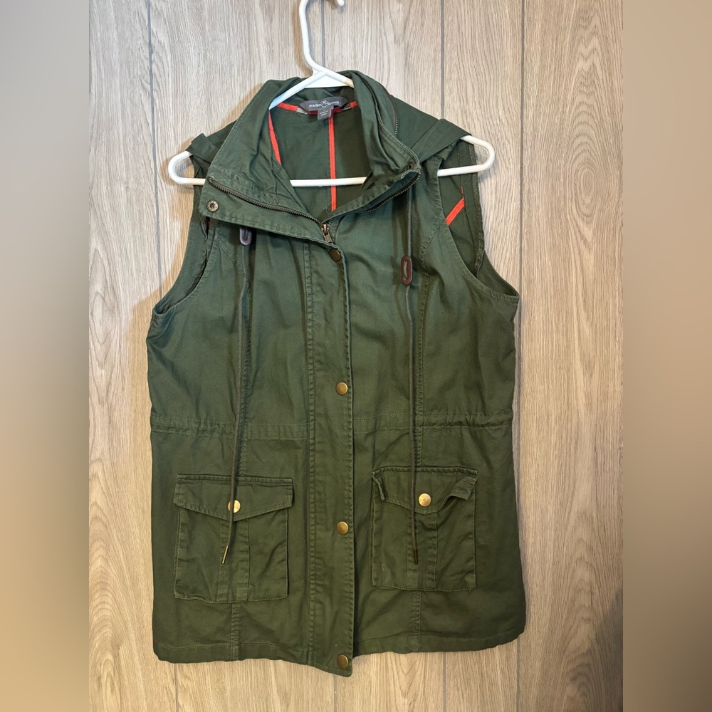 Market & Spruce Olive Green Utility Vest